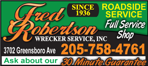 Fred Robertson Wrecker Svc logo