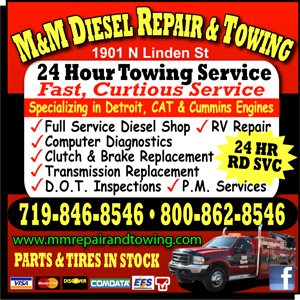 M & M Diesel Repair & Towing logo